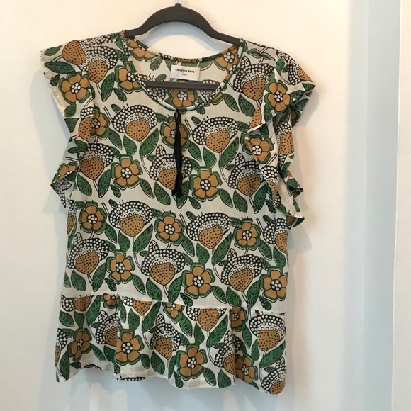 Laurence Bras Tops - Laurence Bras cotton ruffle blouse S